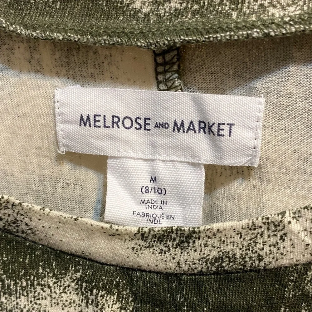 Melrose and Market Olive and Cream Kids Dress
